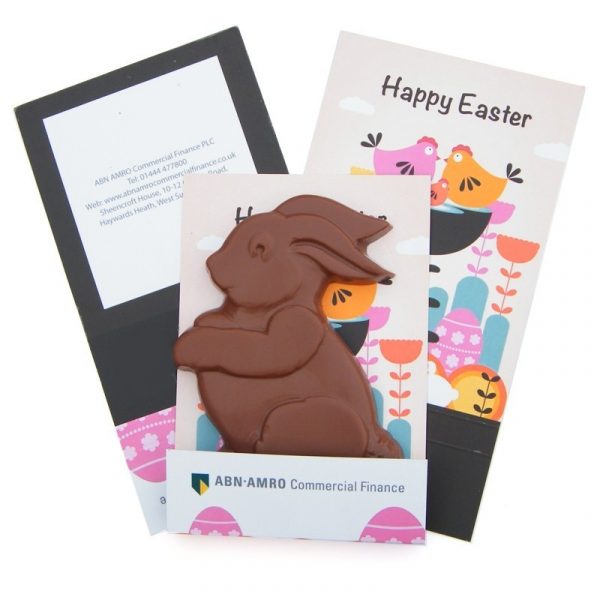 Vegetarian corporate promotional happy easter bunny