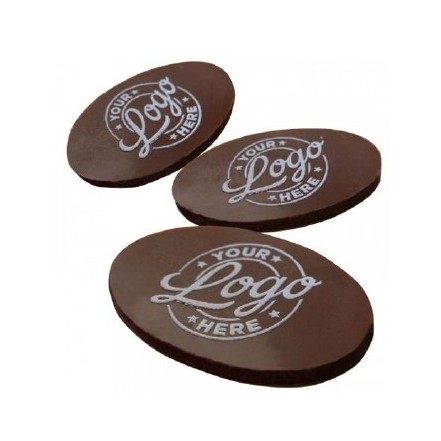 Branded Chocolate Oval Cake Topper
