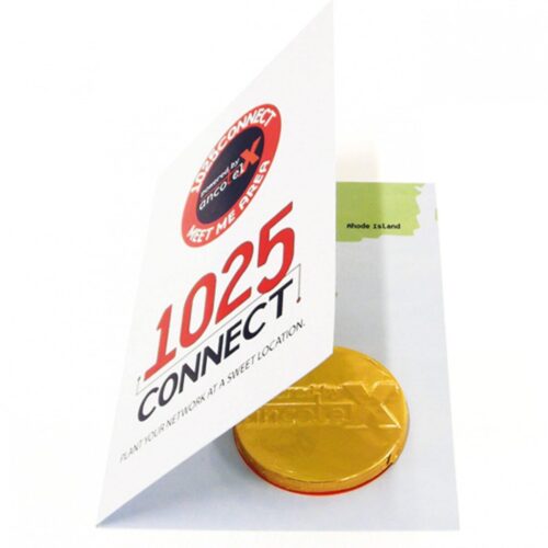 Corporate Greetings Cards with Chocolate Coin