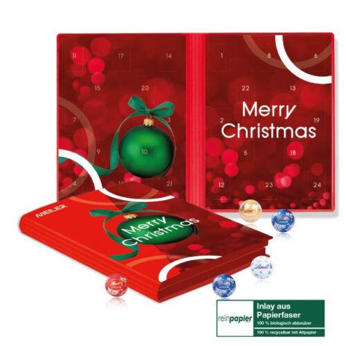 Personalised Lindt Book Calendar With Mini Balls