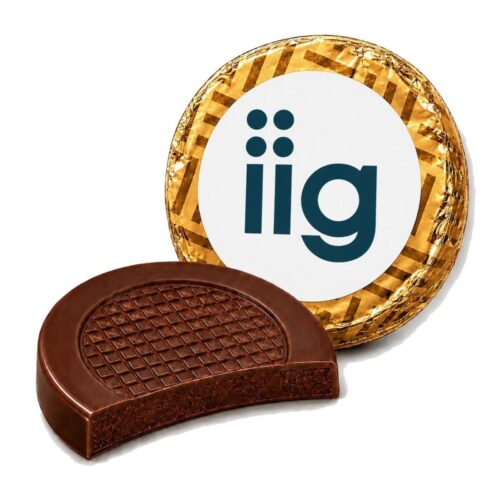 Crispy Chocolate Disc with logo