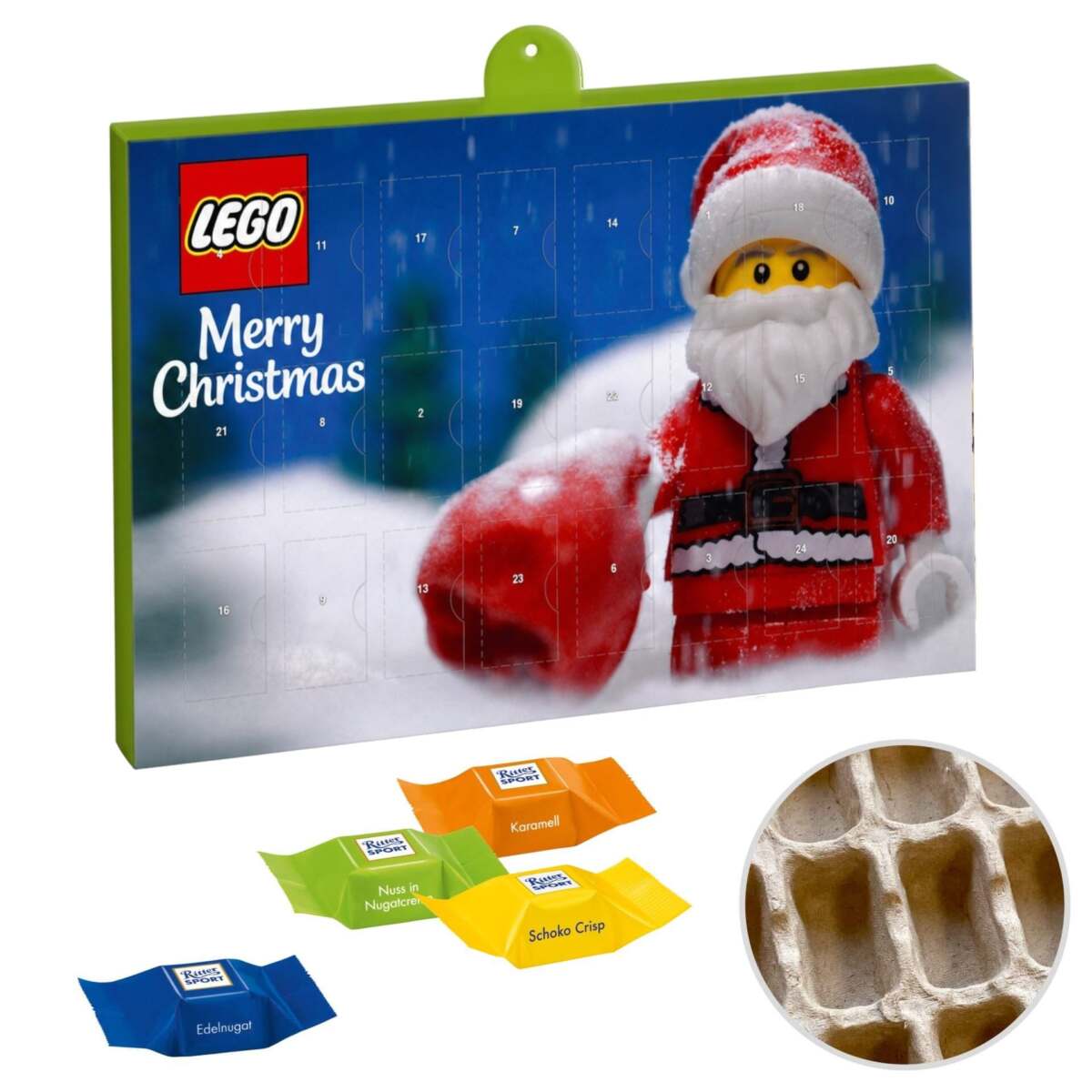 Full Size Ritter Sport Choco Cubes  Advent Calendar
